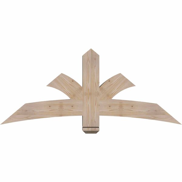 Ekena Millwork Davenport Smooth Timber Gable Bracket, Douglas Fir, 60"W x 25"H x 5 1/2"D x 5 1/2"F, 10/12 Pitch GBW060X25X0606DAV00SDF - main
